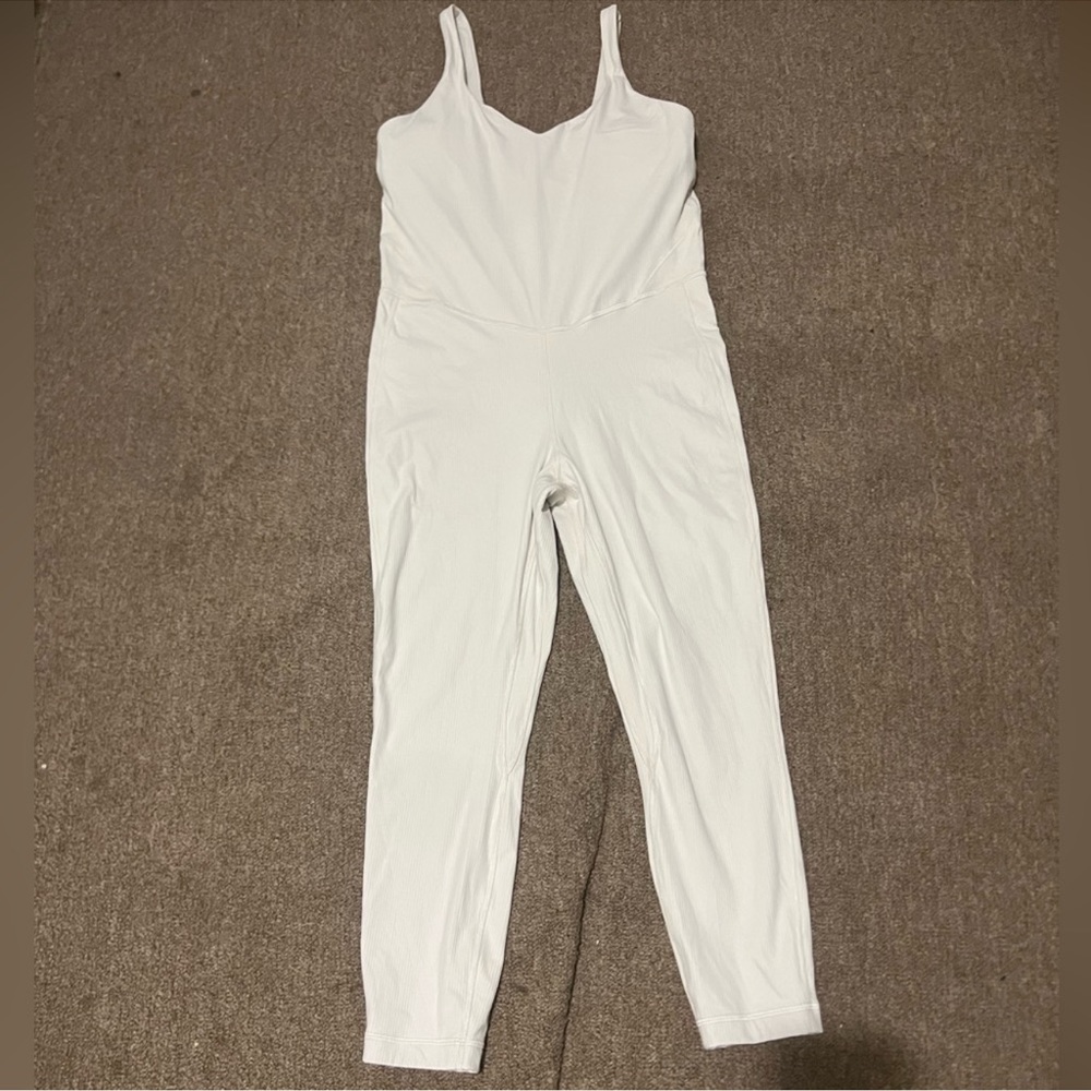 Lululemon Full Length Bodysuit/Jumpsuit in Cream/White - Picture 3 of 7